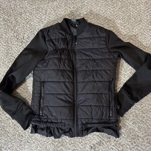 Mondetta Outdoor Project Jacket Womens XS Quilted Bomber Ruffle Hem Lightweight